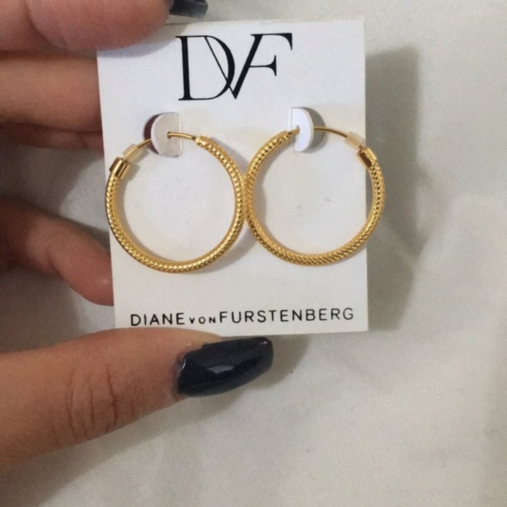 Dvf Gold Hoop Earrings.